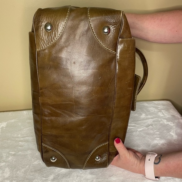 Etro Large Brown Shoulder Bag With Large Pegasus Turn Lock - Picture 3 of 17